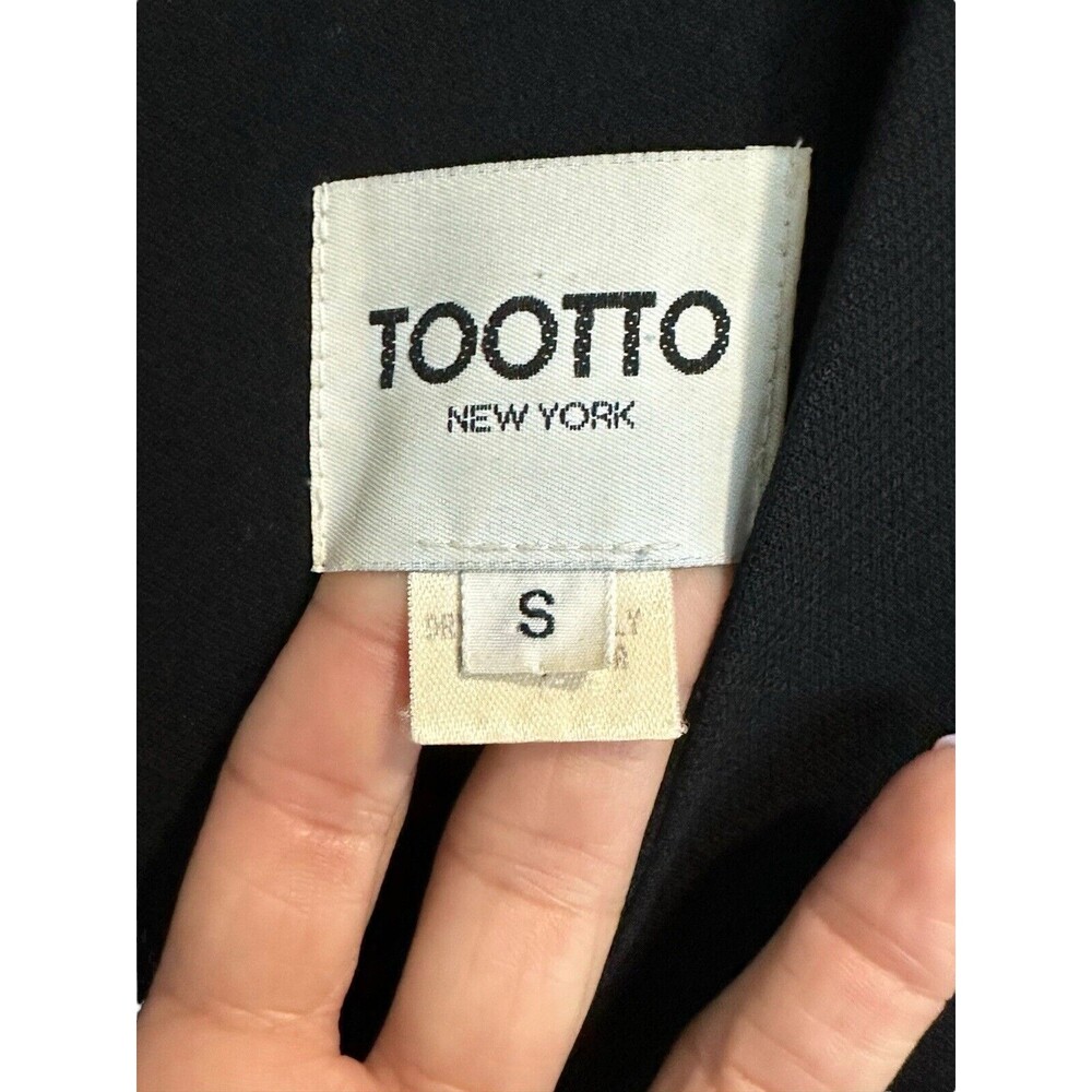 Vintage Tootto New York Brand Size Small 100% Wool Black Sleeveless V Neck AB1-5 - Picture 2 of 10